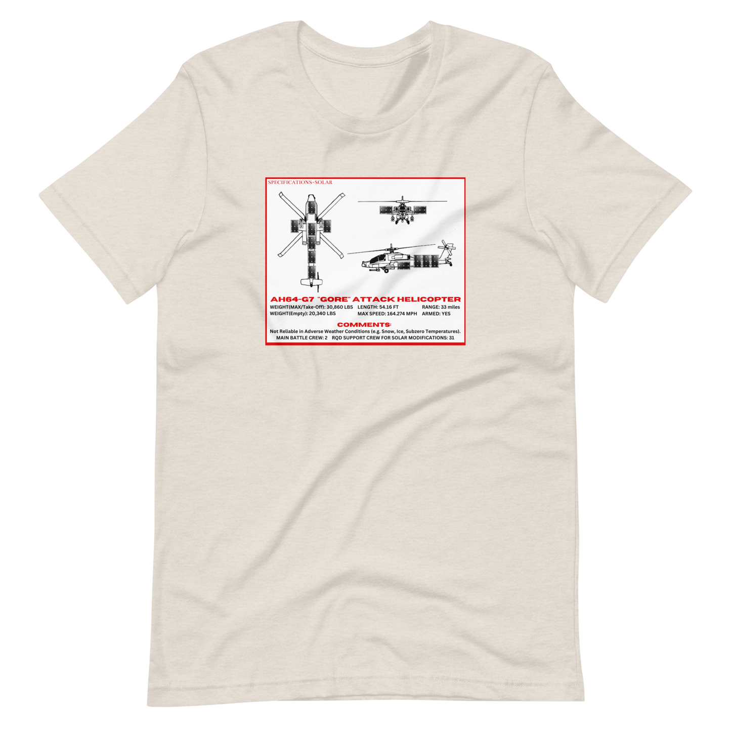 AH64-G7 "GORE" ATTACK HELICOPTER (SOLAR WEAPONRY)