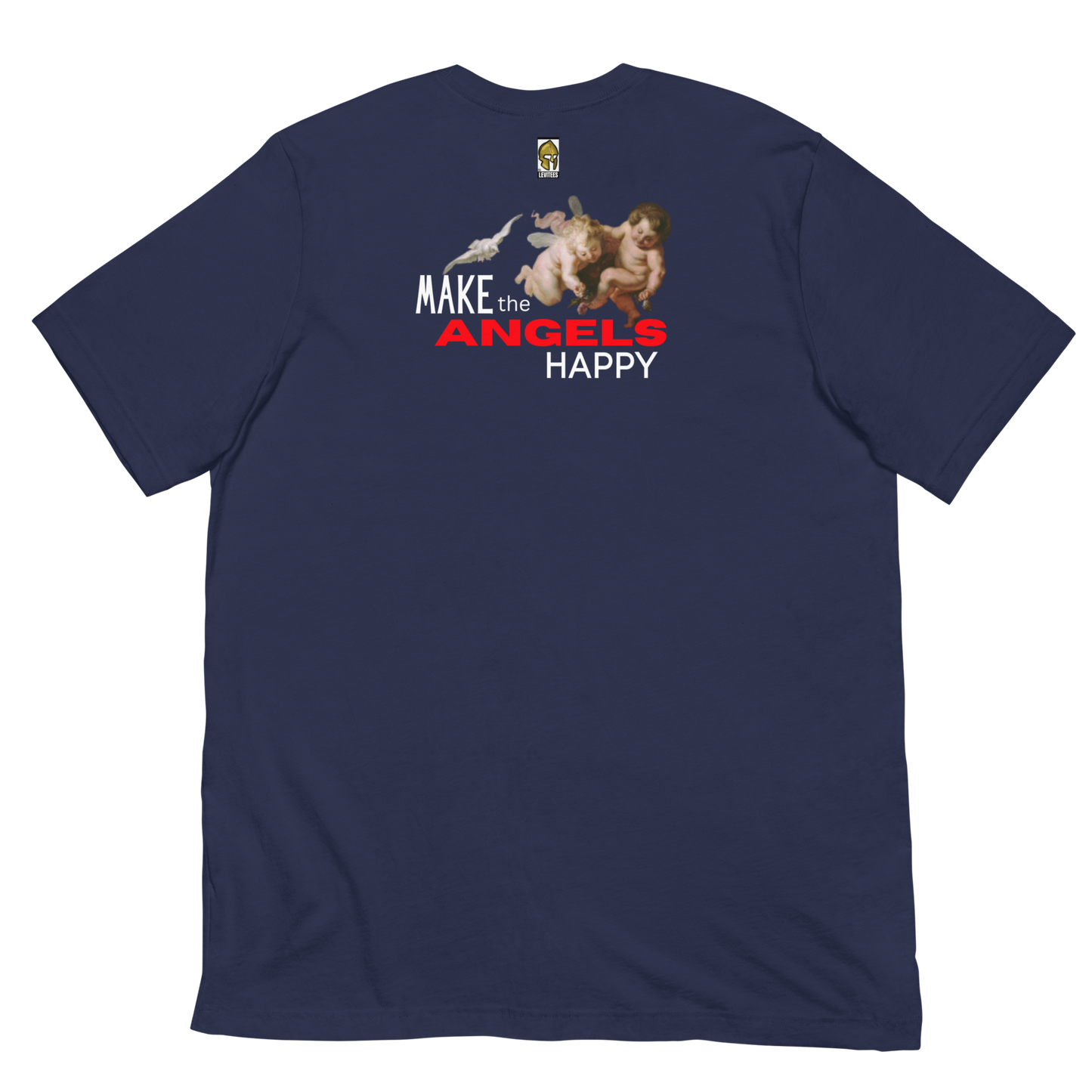 HUG THE HATERS/HAPPY ANGELS-WHITE/RED LETTERING