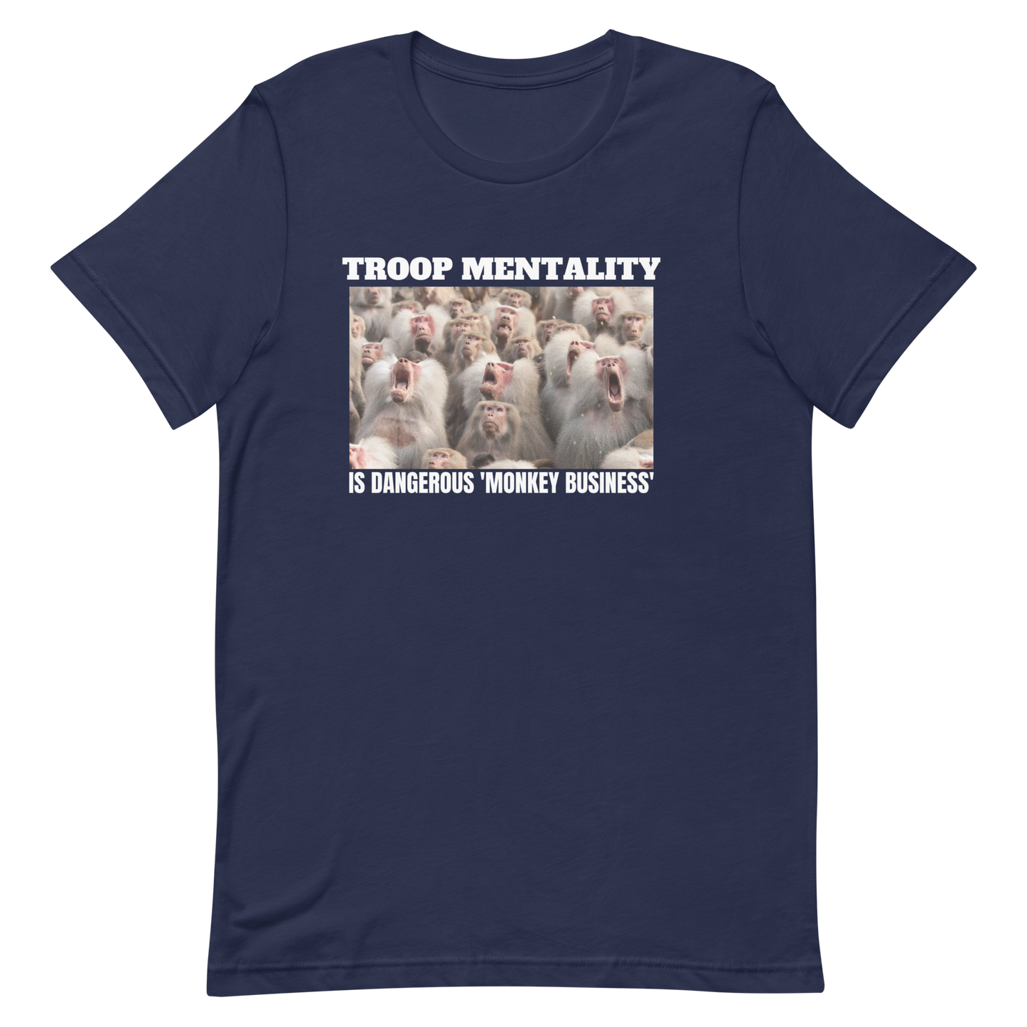 TROOP MENTALITY-WHITE LETTERING
