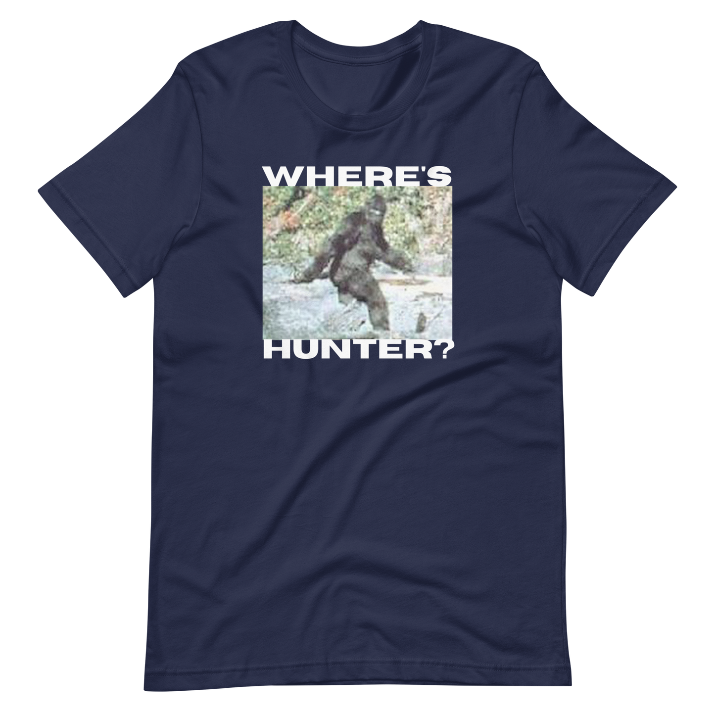 WHERE's HUNTER/BIGFOOT-WHITE LETTERING