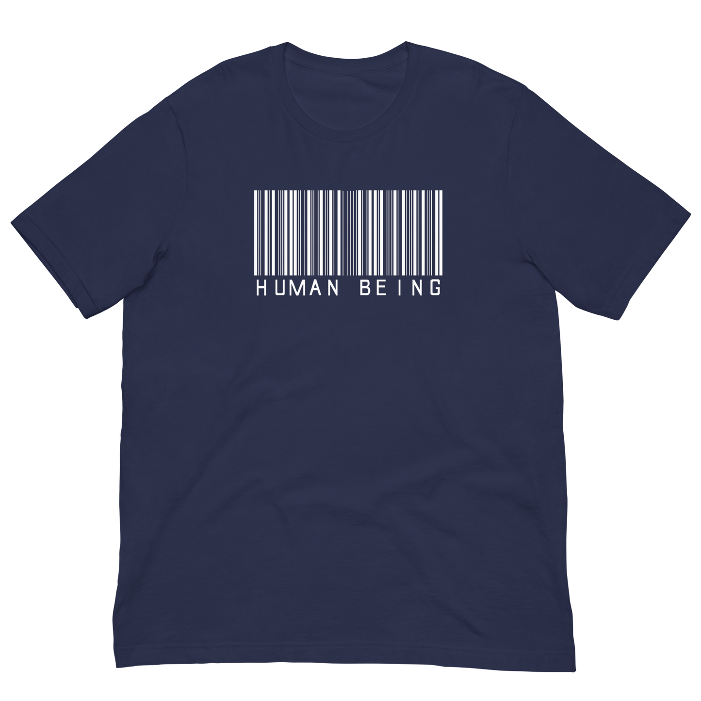 NOT A BAR CODE HUMAN-WHITE LETTERING