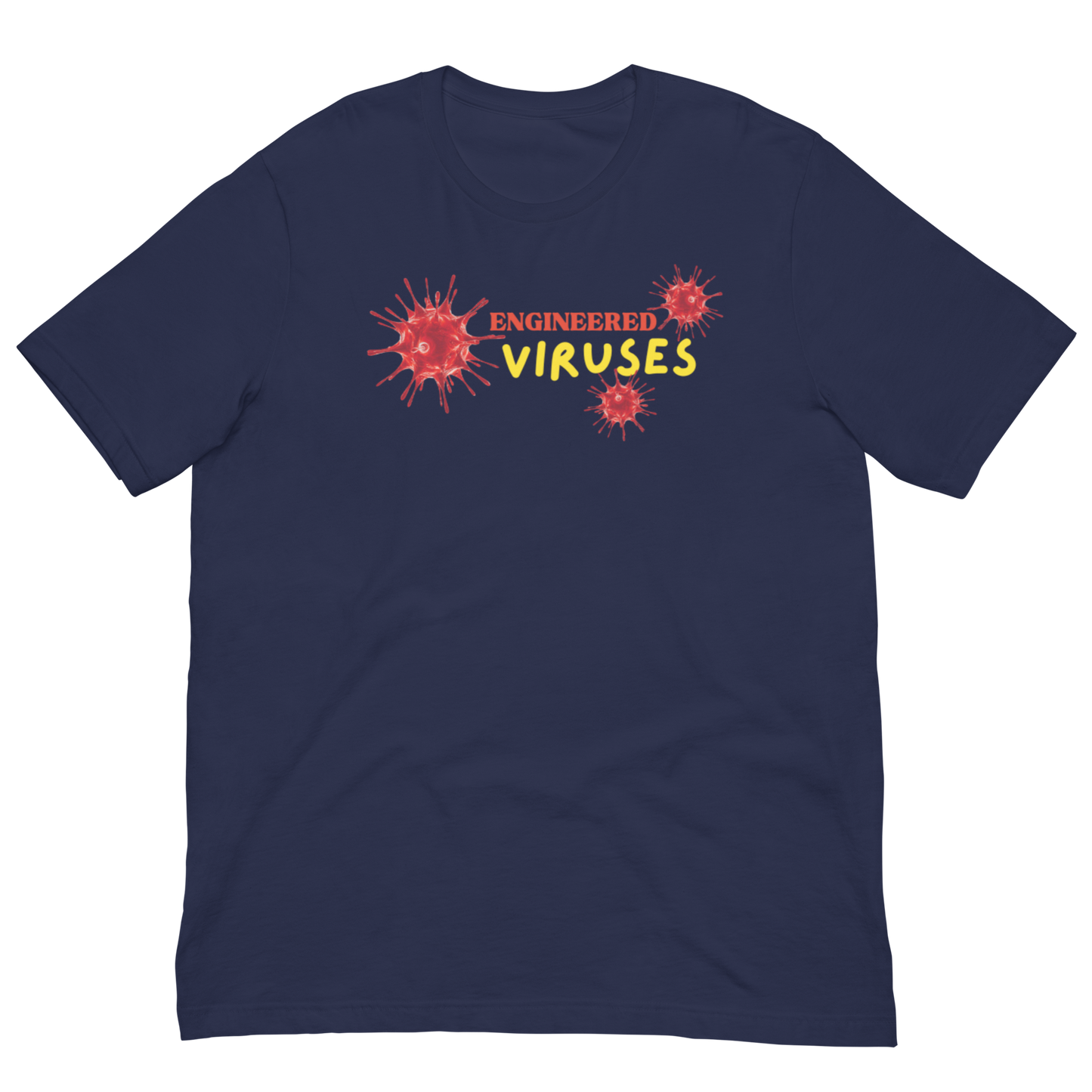 ENGINEERED VIRUSES/MADE IN CHINA-RED/YELLOW LETTERING