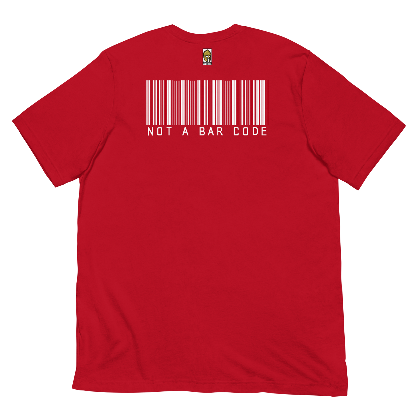 NOT A BAR CODE HUMAN-WHITE LETTERING