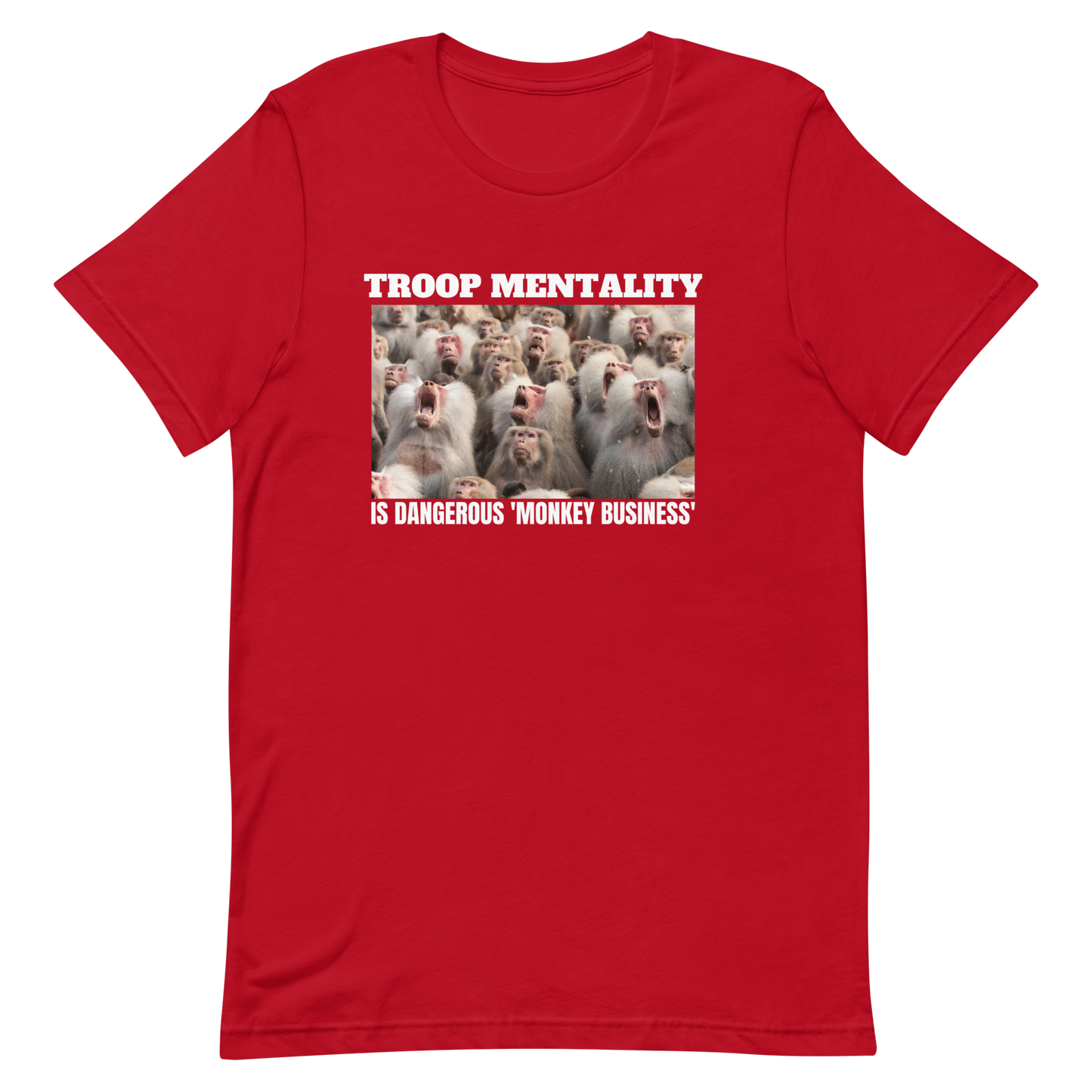 TROOP MENTALITY-WHITE LETTERING