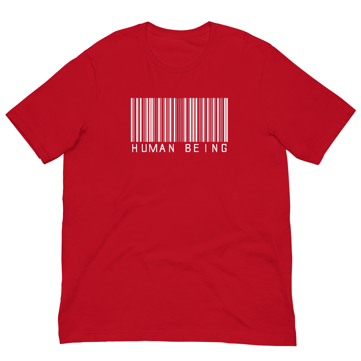 NOT A BAR CODE HUMAN-WHITE LETTERING