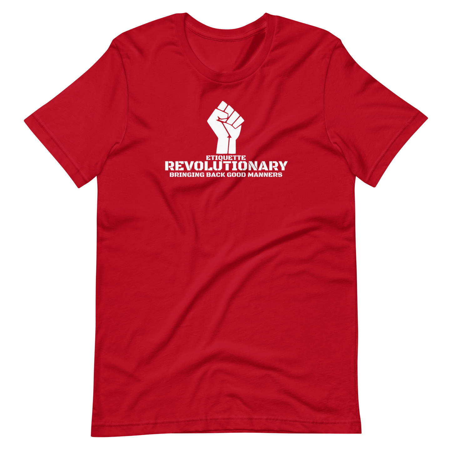 ETIQUETTE REVOLUTIONARY/FIST-WHITE LETTERING