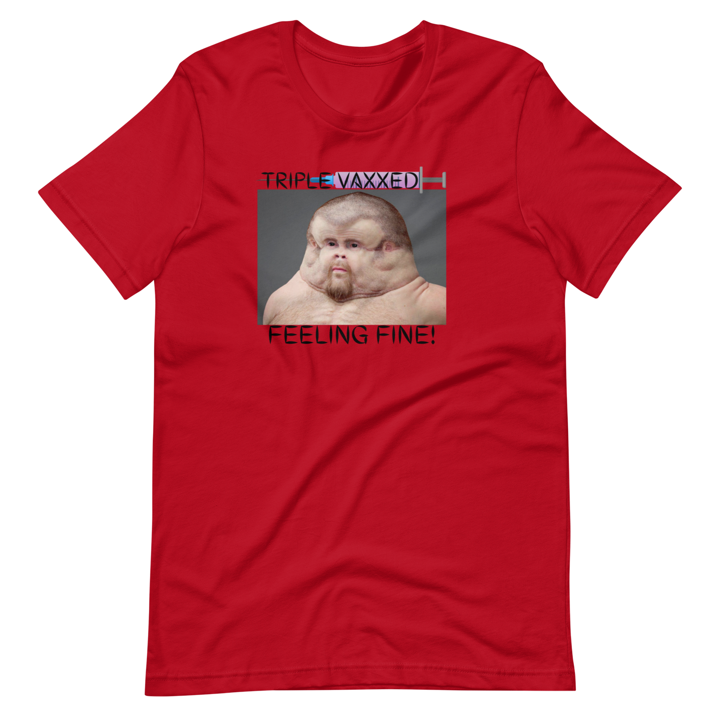 TRIPLE VAXXED-BLACK LETTERING