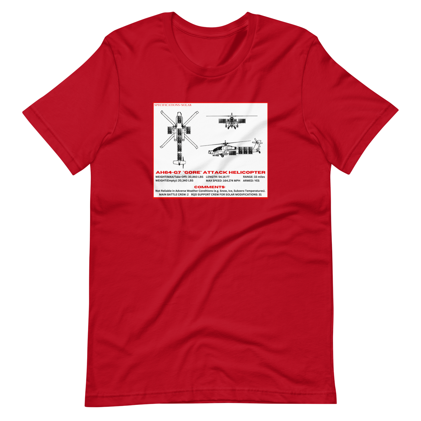 AH64-G7 "GORE" ATTACK HELICOPTER (SOLAR WEAPONRY)