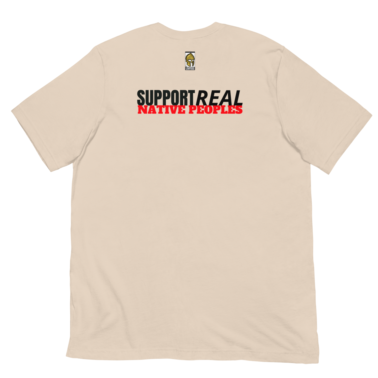 END PRETENDIANISM/SUPPORT REAL NATIVE PEOPLE-BLCK/RED LETTERING