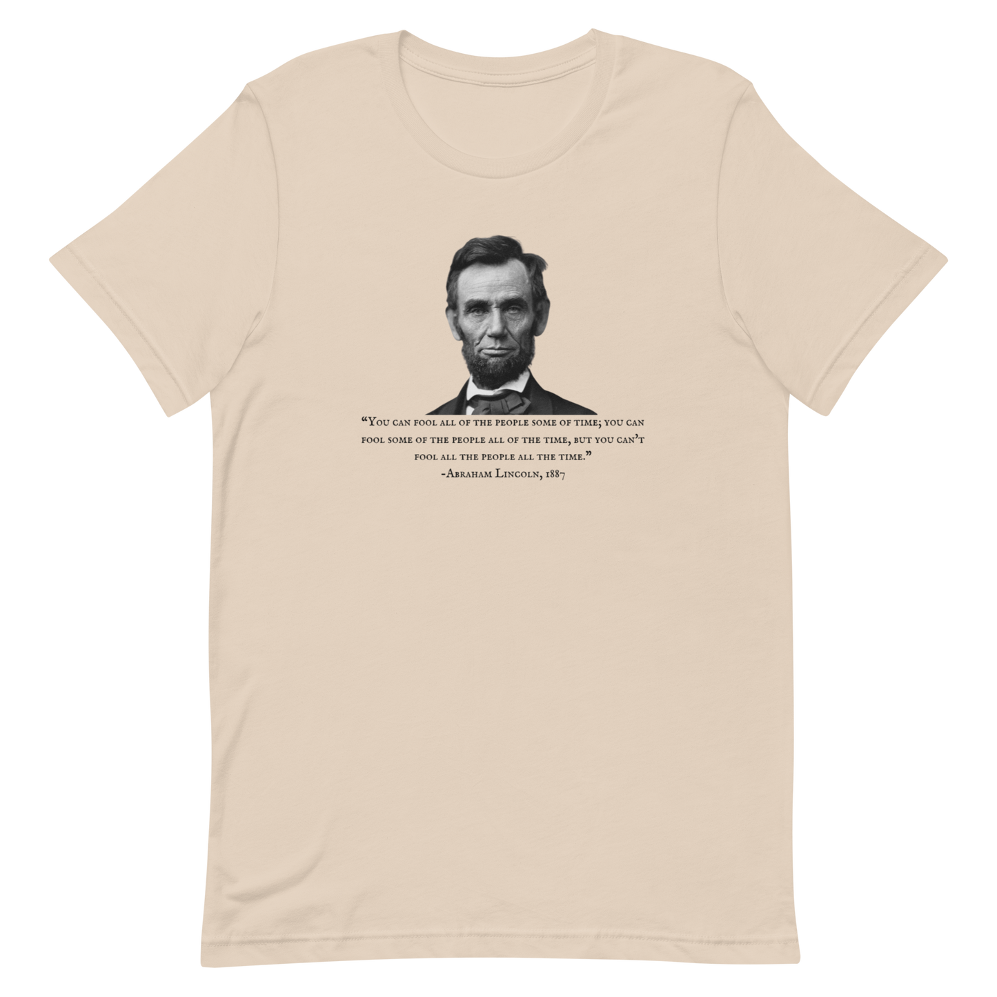 CAN'T FOOL LINCOLN-BLACK LETTERING