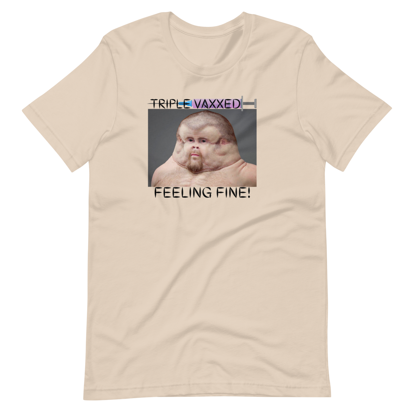 TRIPLE VAXXED-BLACK LETTERING