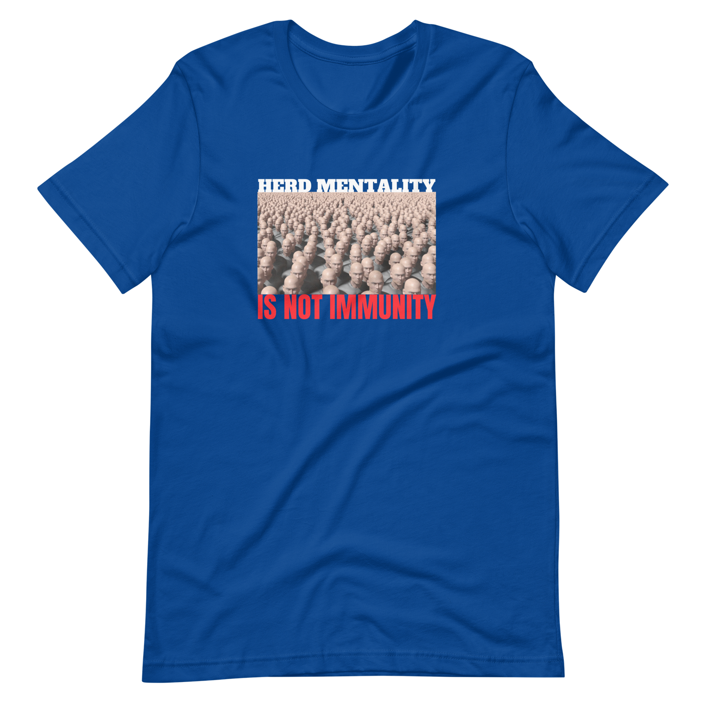 HERD MENTALITY-WHITE/RED LETTERING