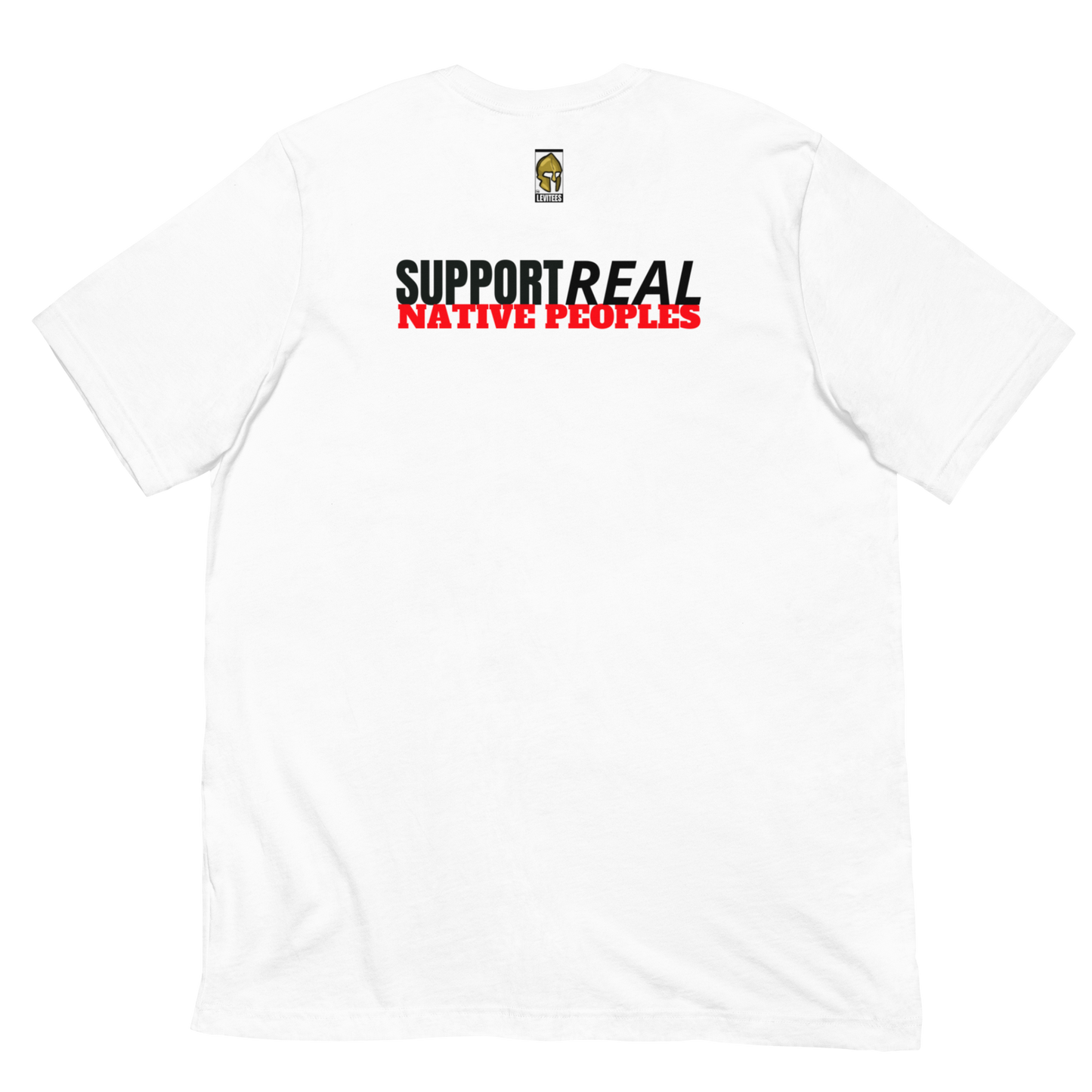 END PRETENDIANISM/SUPPORT REAL NATIVE PEOPLE-BLCK/RED LETTERING