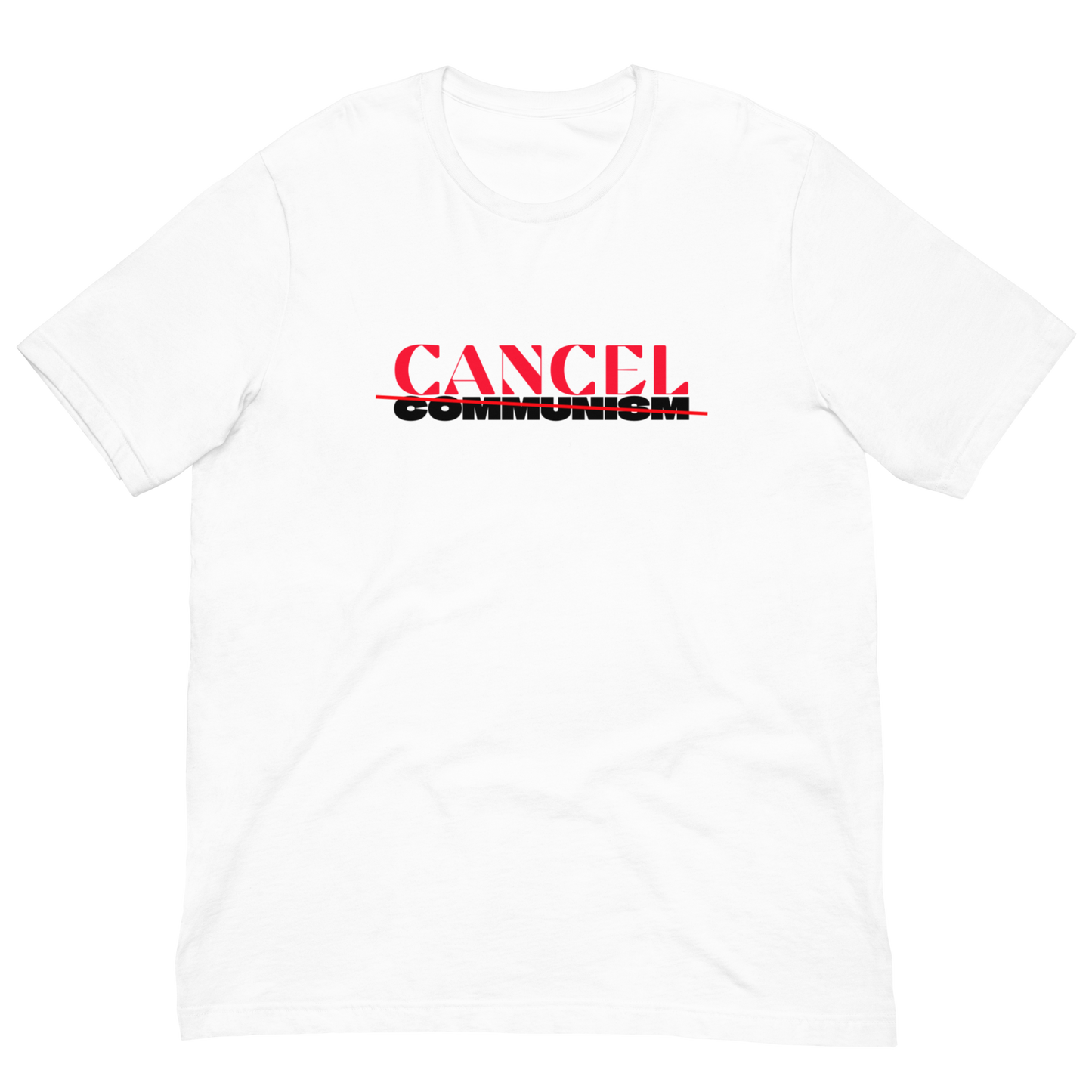 CANCEL COMMUNISM-RED/BLACK LETTERING