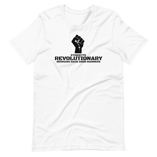 ETIQUETTE REVOLUTIONARY/FIST-BLACK LETTERING