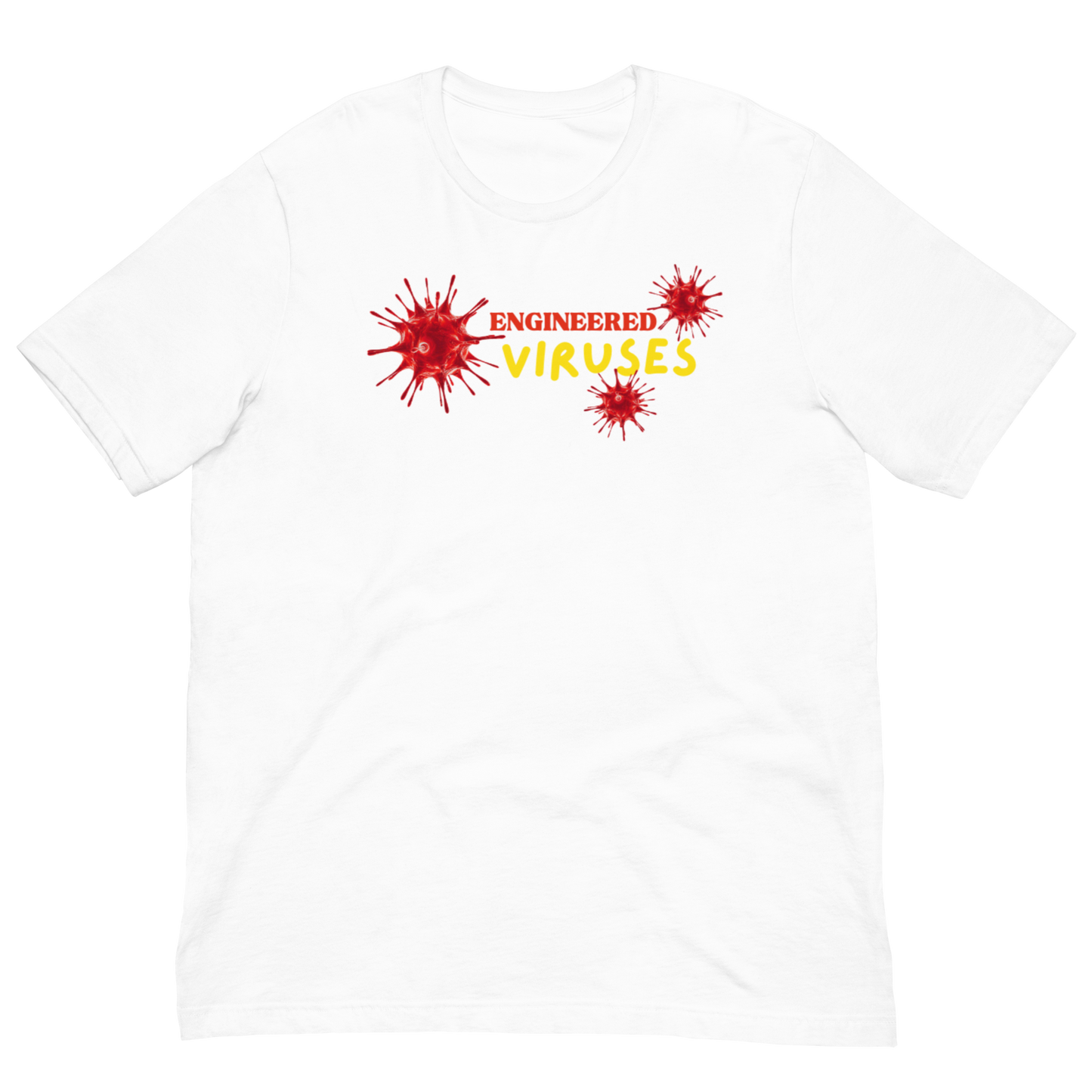 ENGINEERED VIRUSES/MADE IN CHINA-RED/YELLOW LETTERING