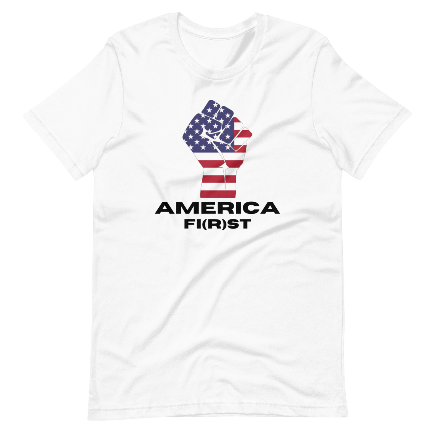 AMERICA FI(R)ST-BLACK LETTERING