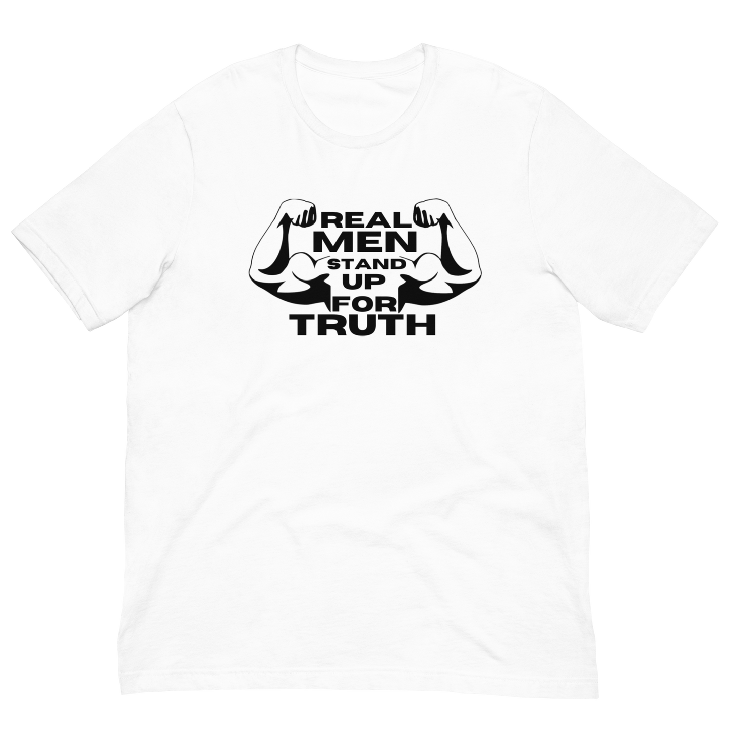 REAL MEN/TRUTH-BLACK LETTERING