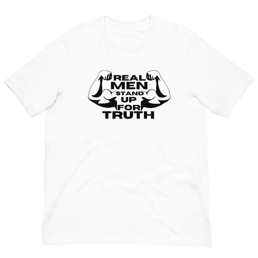 REAL MEN/TRUTH-BLACK LETTERING