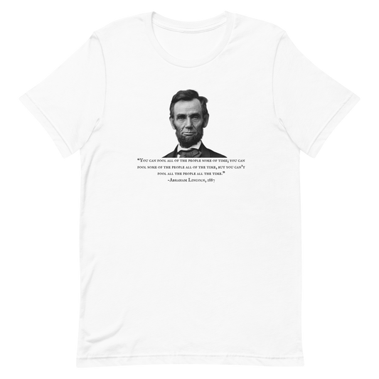 CAN'T FOOL LINCOLN-BLACK LETTERING