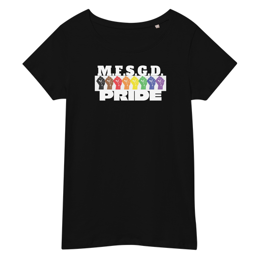 MFSGD PRIDE (LADIES) WHITE/RAINBOW LETTERING